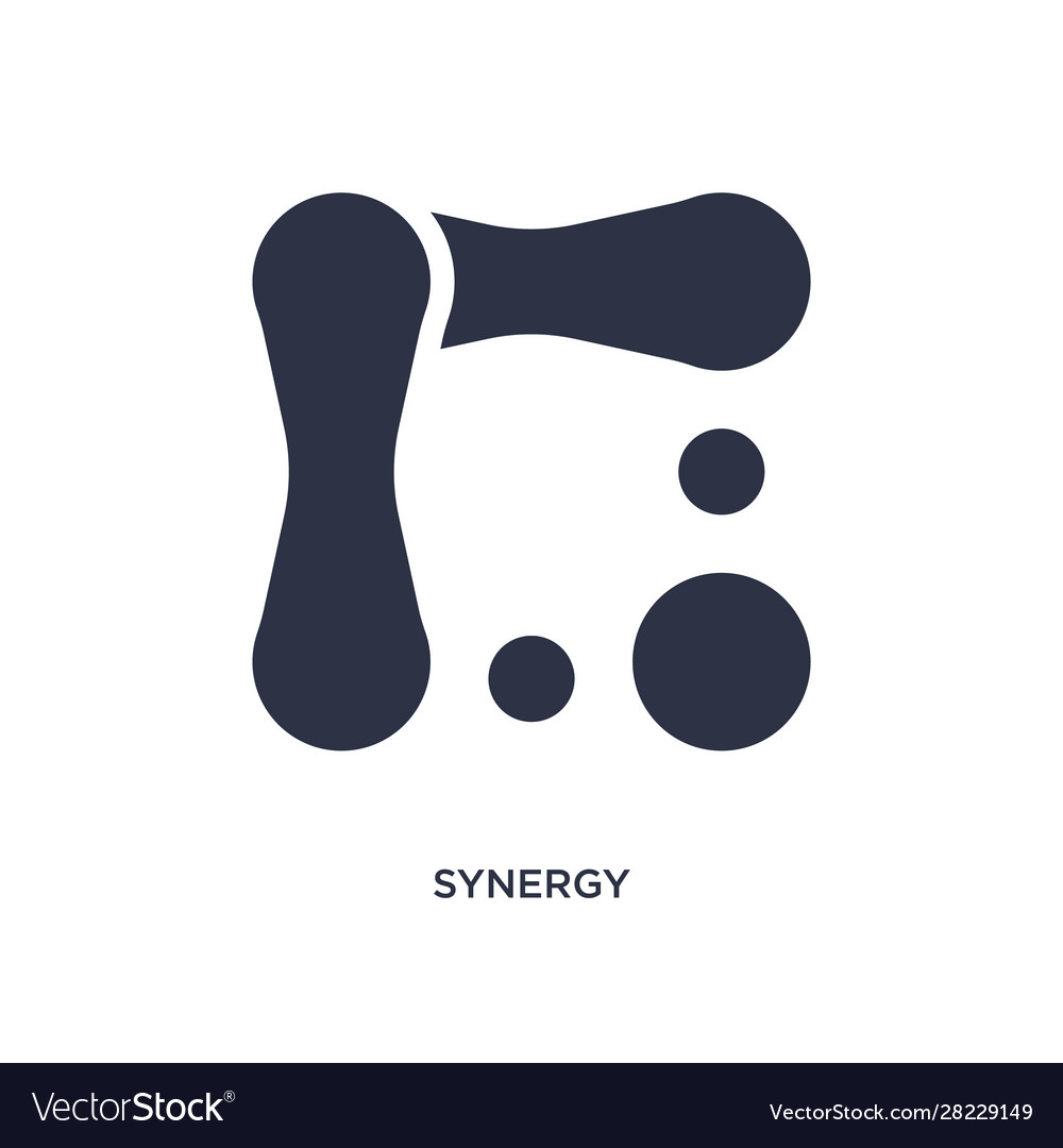 Synergy icon on white background simple element vector image Synergy icon on white background simple element