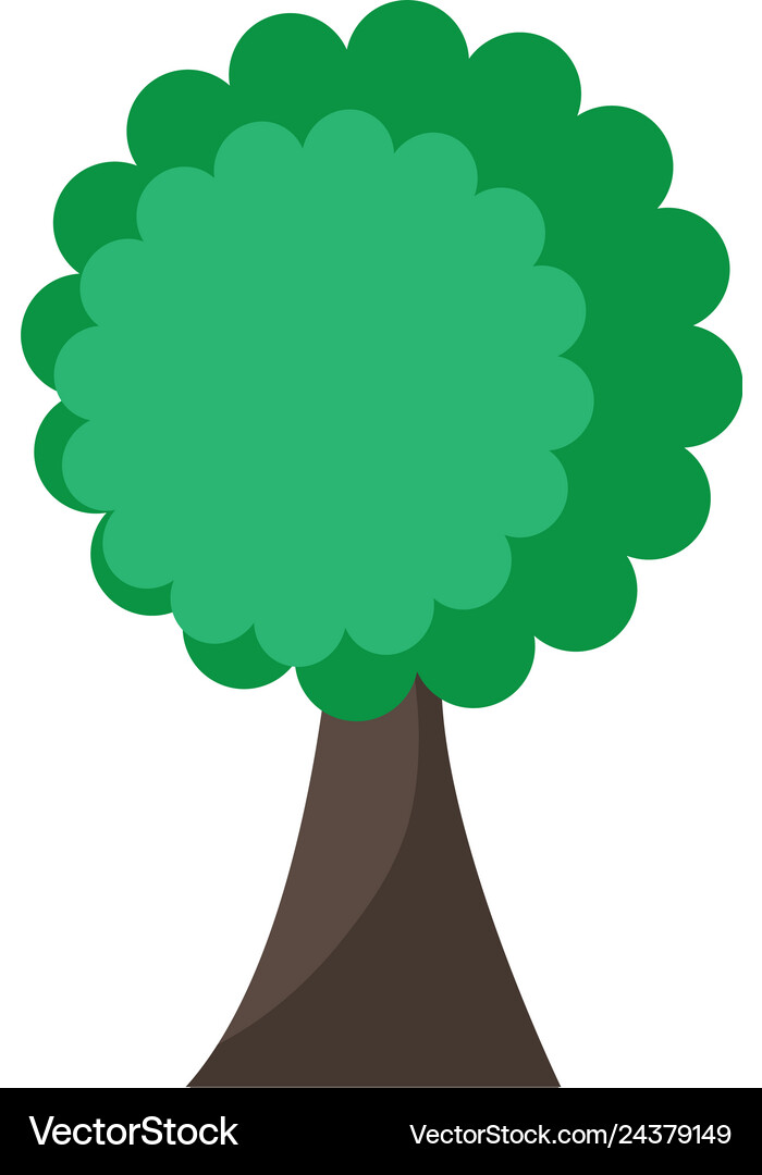 Tree plants forest scene Royalty Free Vector Image