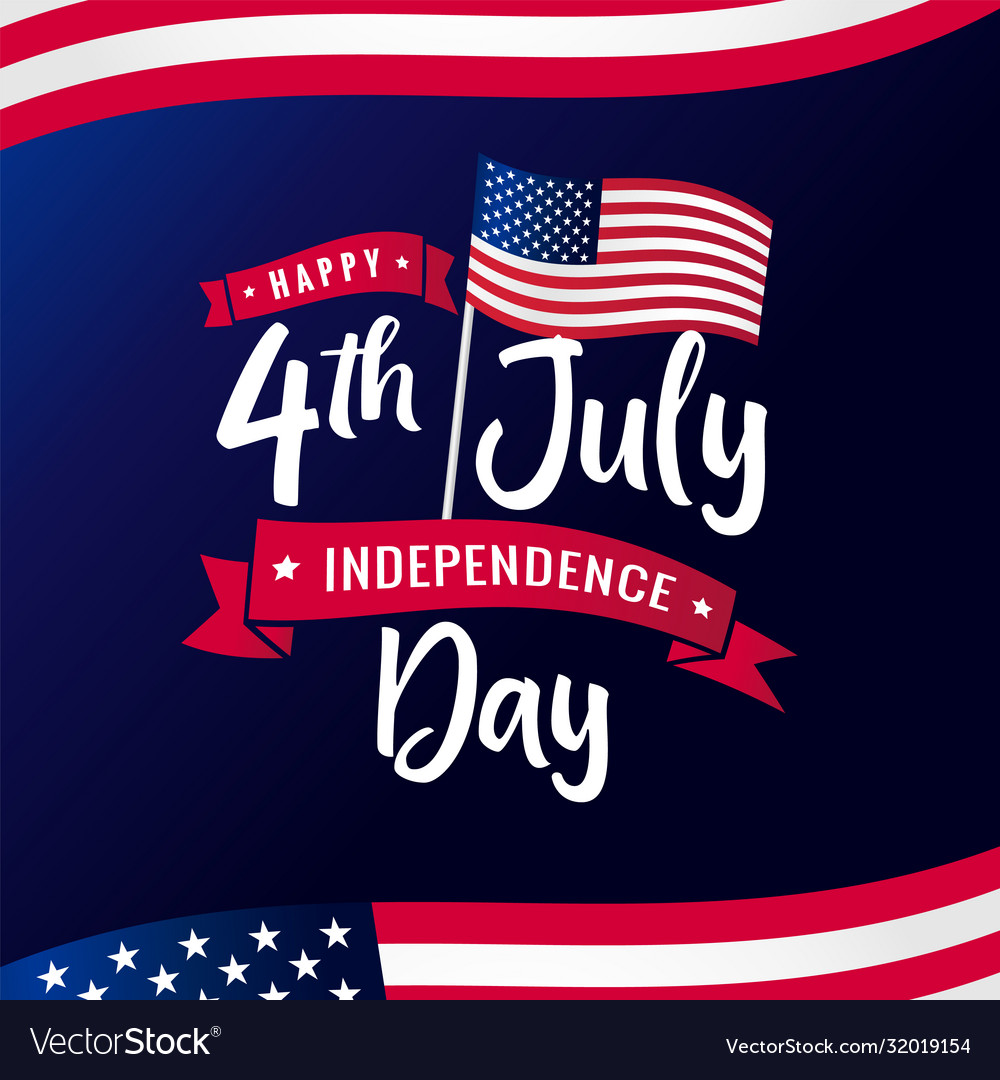 4th july independence day usa calligraphy