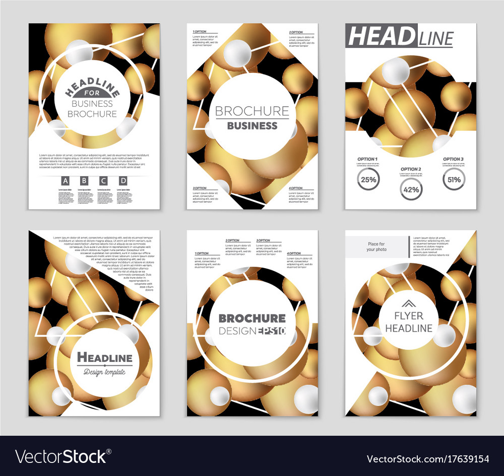 Abstract layout background set for art