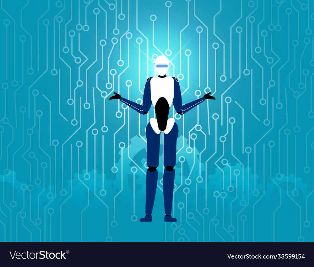Artificial intelligence technology robot Vector Image