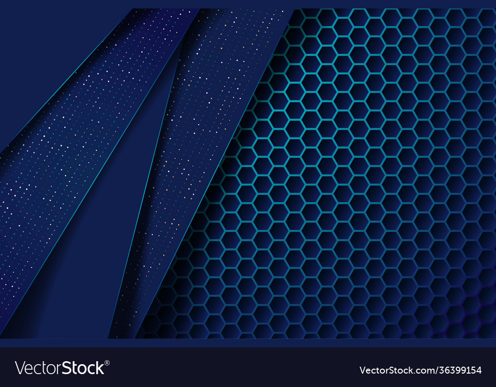 Blue overlap background realistic layer Vector Image Blue overlap background realistic layer