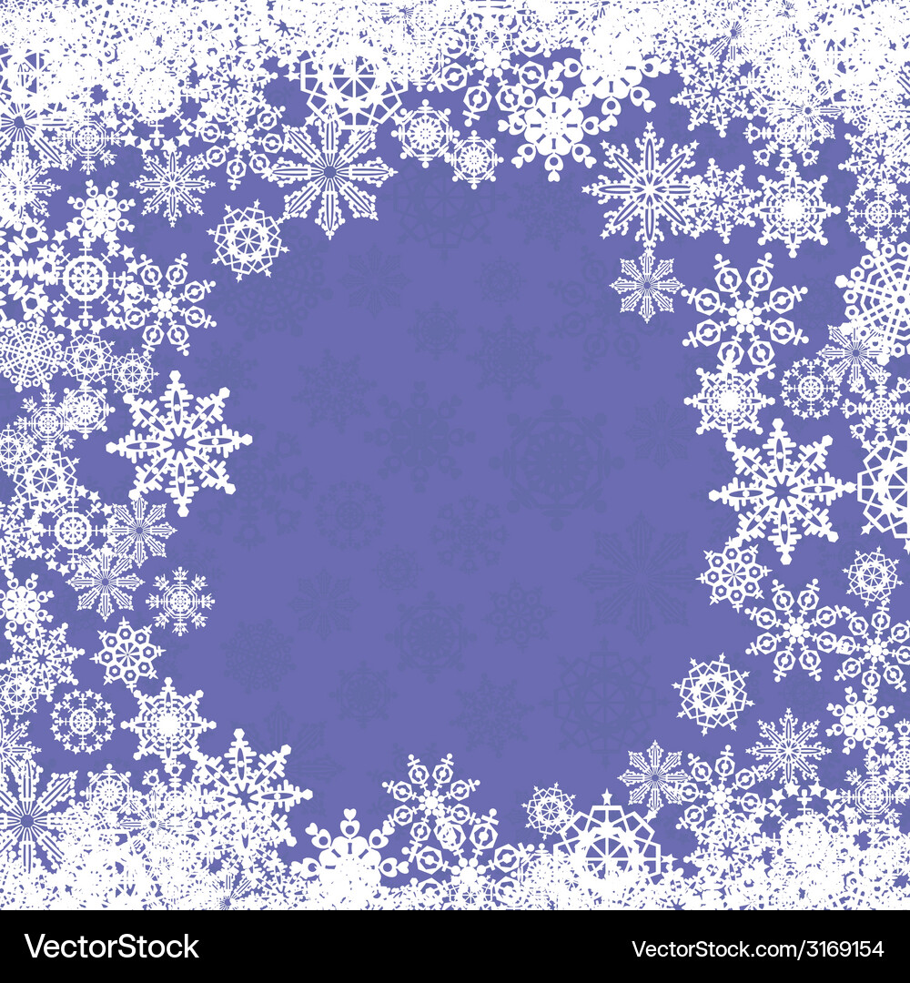 Christmas card with snowflakes Royalty Free Vector Image