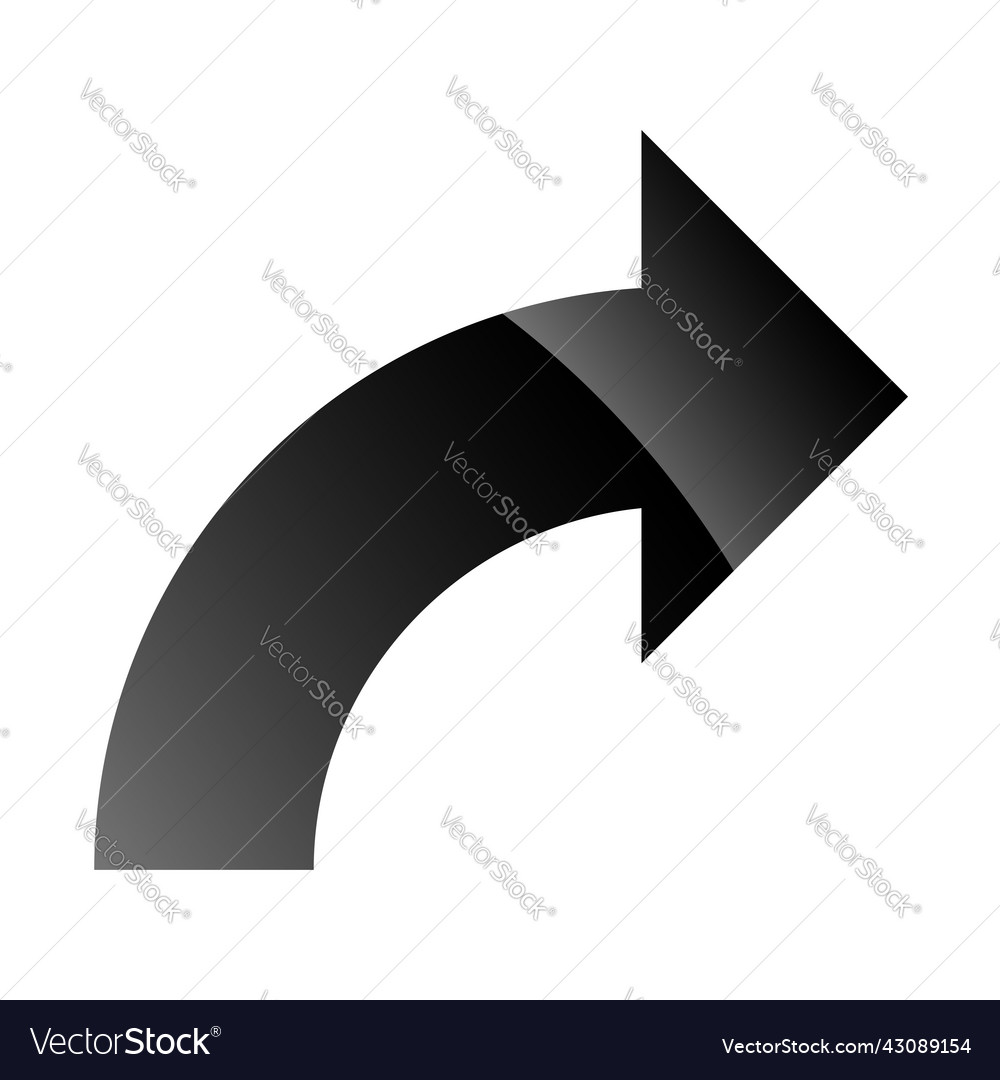 Circular arrow pointer cursor shape element vector image Circular arrow pointer cursor shape element