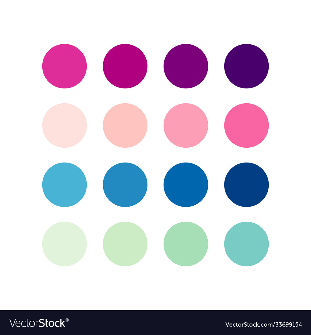 Color pallet gradient template design Royalty Free Vector