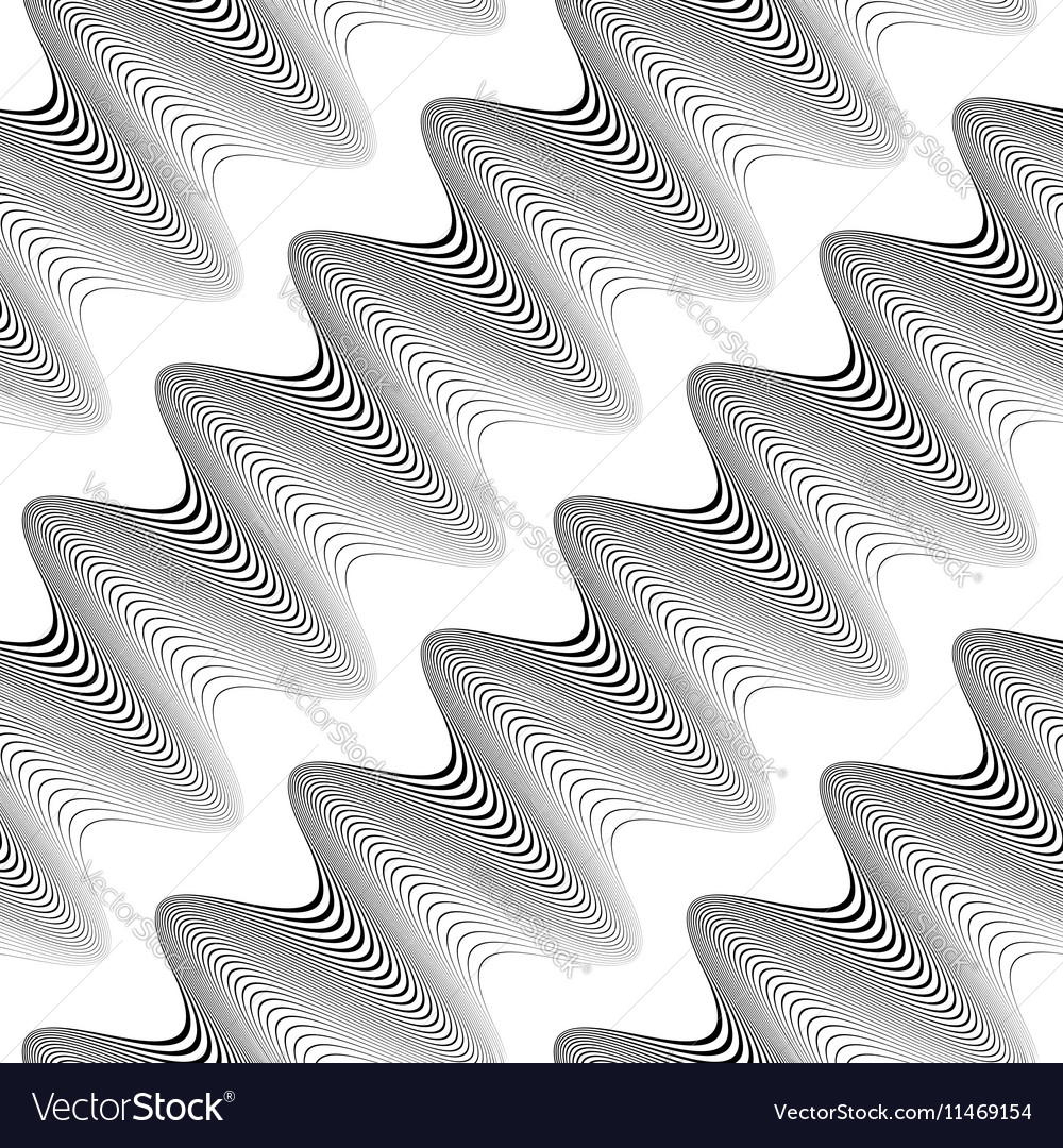 Design seamless monochrome waving pattern