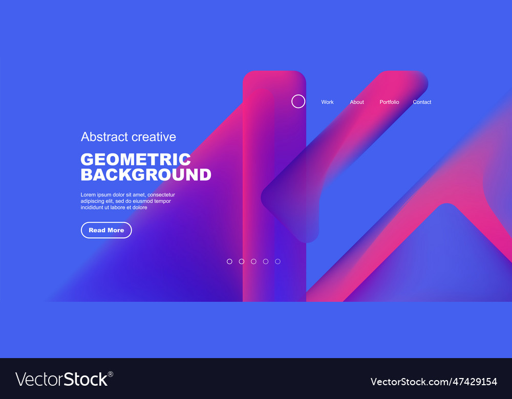 Fluid gradient triangles landing page background Vector Image Fluid gradient triangles landing page background