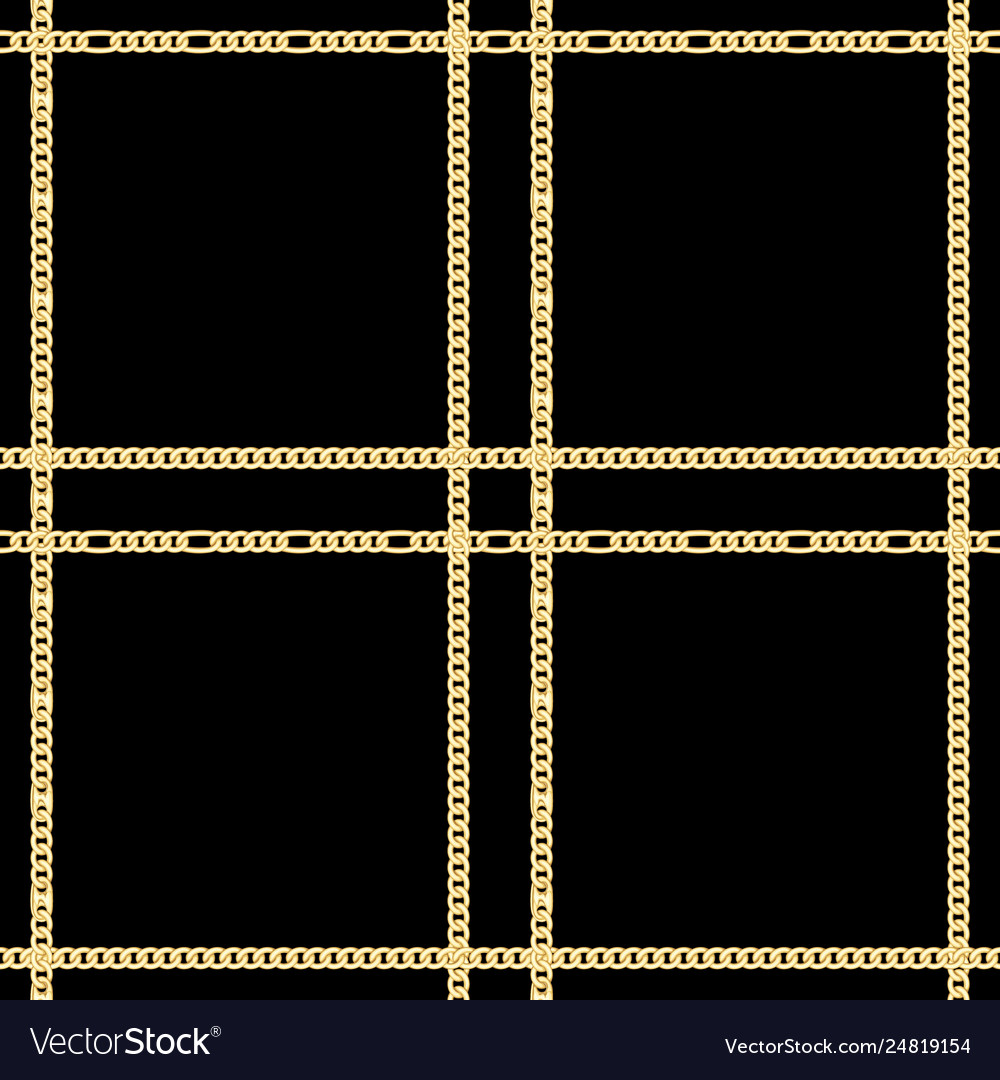 Golden Checkered Seamless Pattern