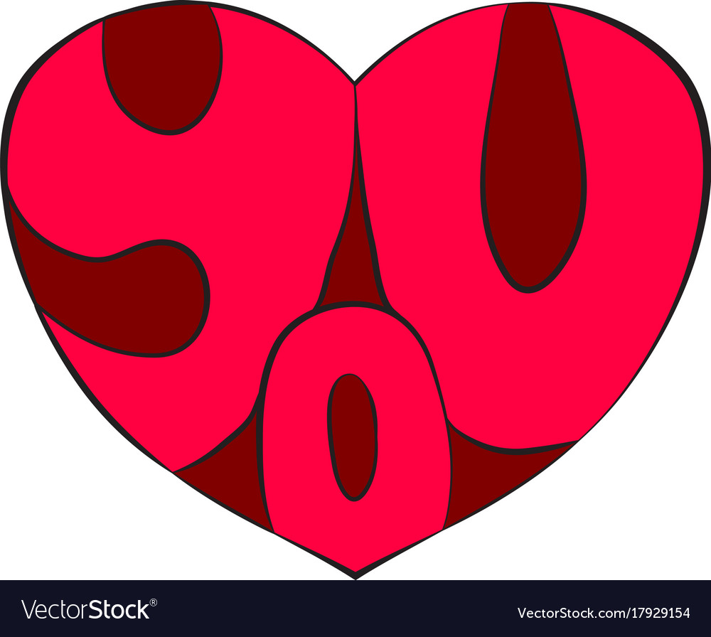 Heart shape with text you