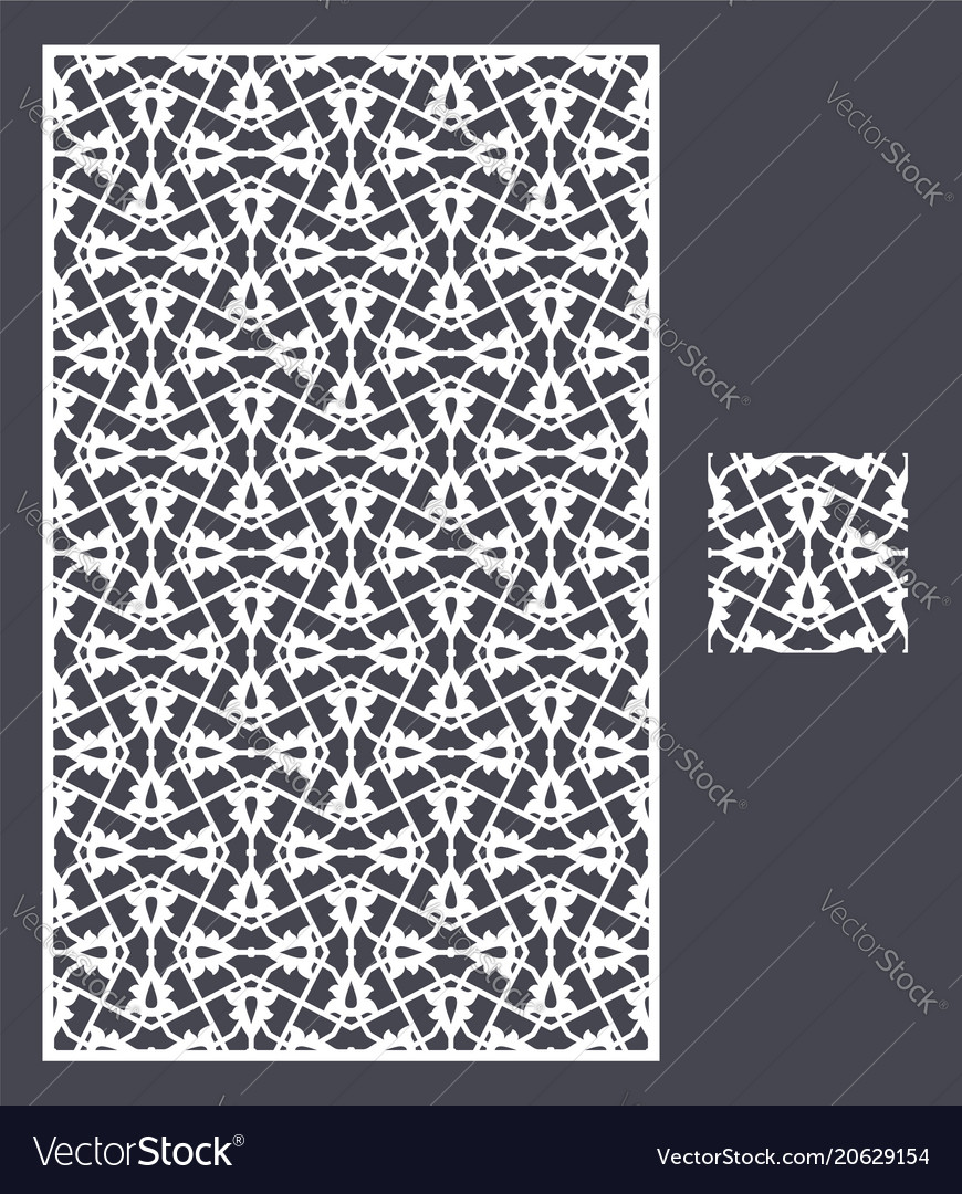 laser cut panel and the seamless pattern vector image