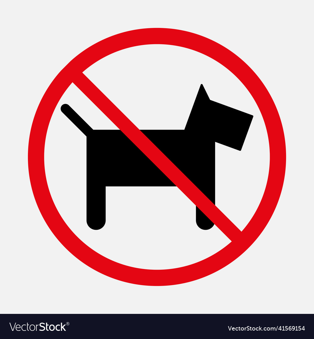 No dog icon pets allowed prohibition sign Vector Image