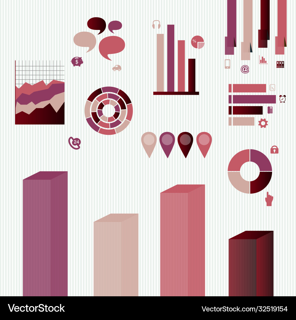 Set elements infographics Royalty Free Vector Image