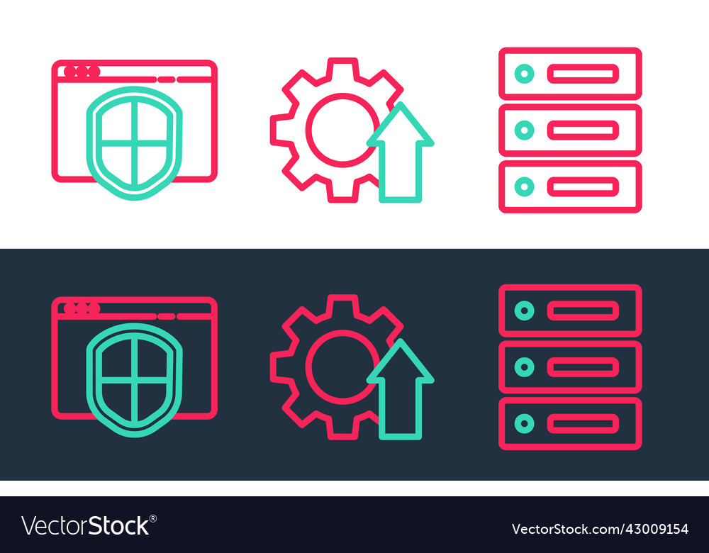 Set line server data web hosting browser