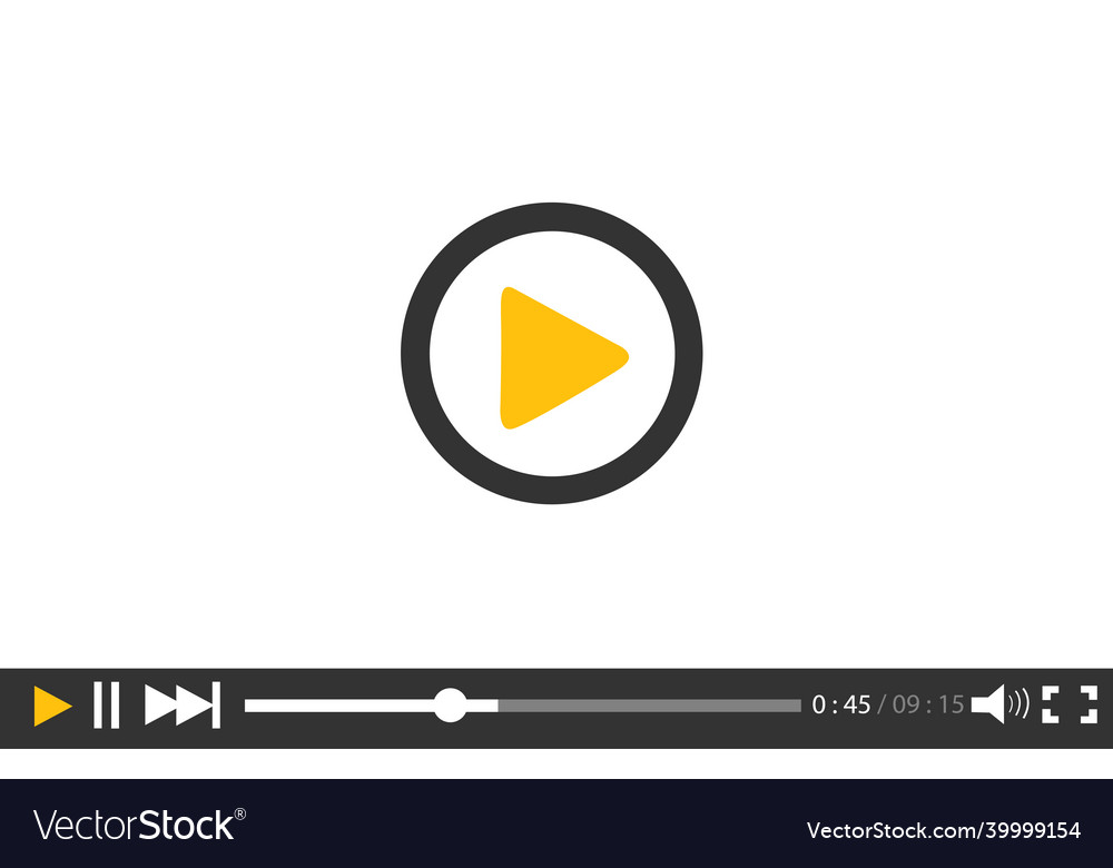 Video player for web and mobile apps Vector Image Video player for web and mobile apps
