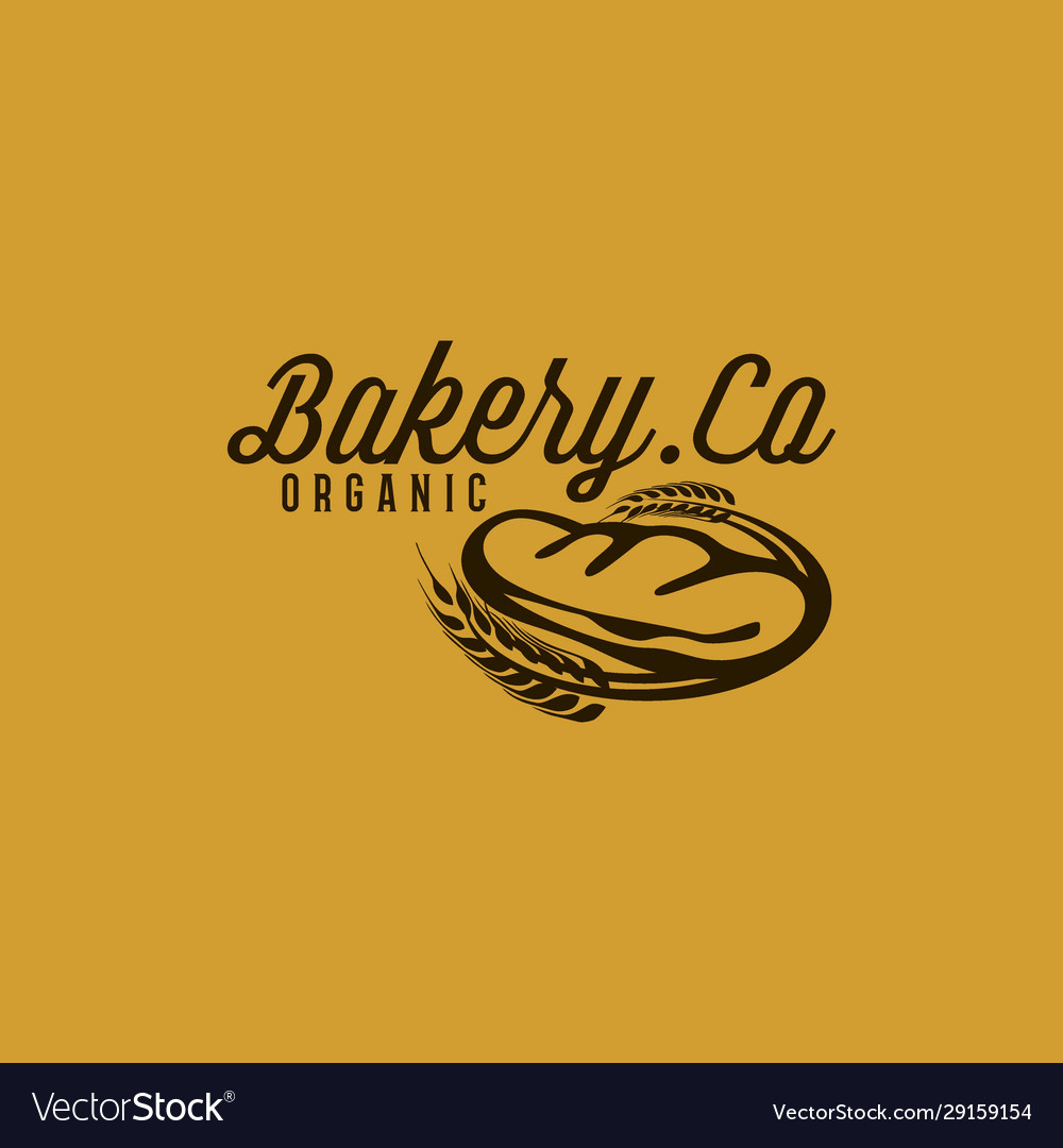 Vintage bread logo concept