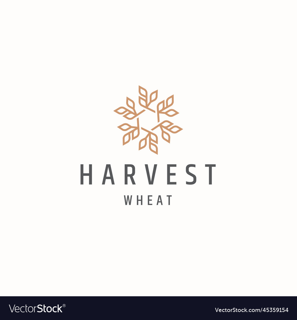 Wheat grain agriculture logo icon design template