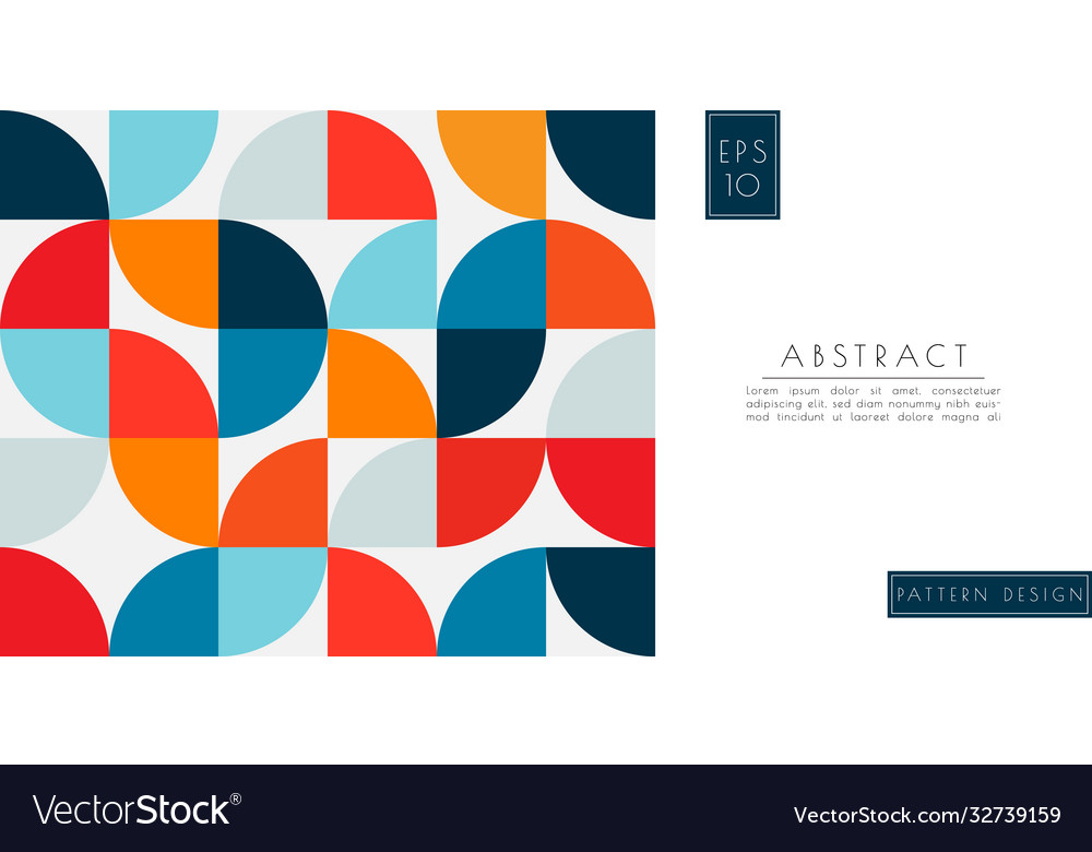 Abstract pattern circle cut shape design colorful
