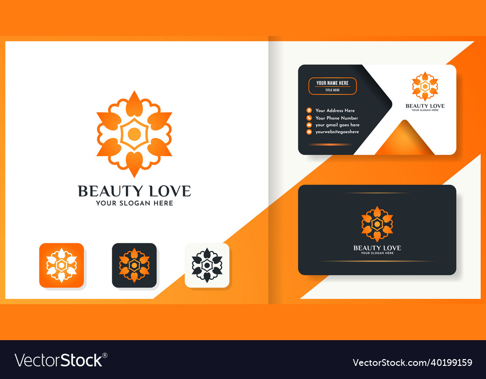 Schöne Blume Logo Design verwenden Liebe Konzept vector image Schöne Blume Logo Design verwenden Liebe Konzept