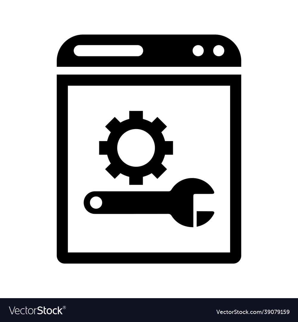 Browser optimization setting icon black graphics