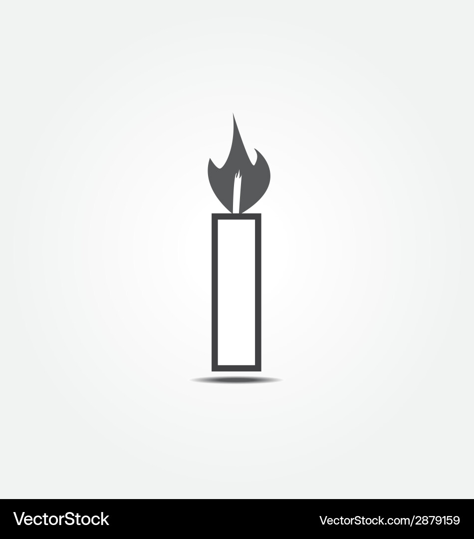 Candle icon1 Royalty Free Vector Image - VectorStock