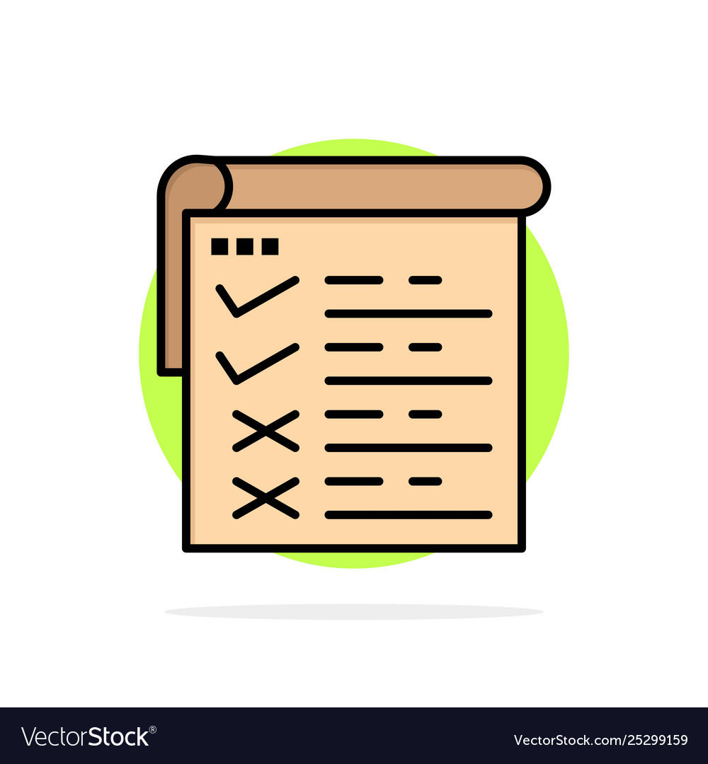 Checklist testing report qa abstract circle vector image Checklist testing report qa abstract circle