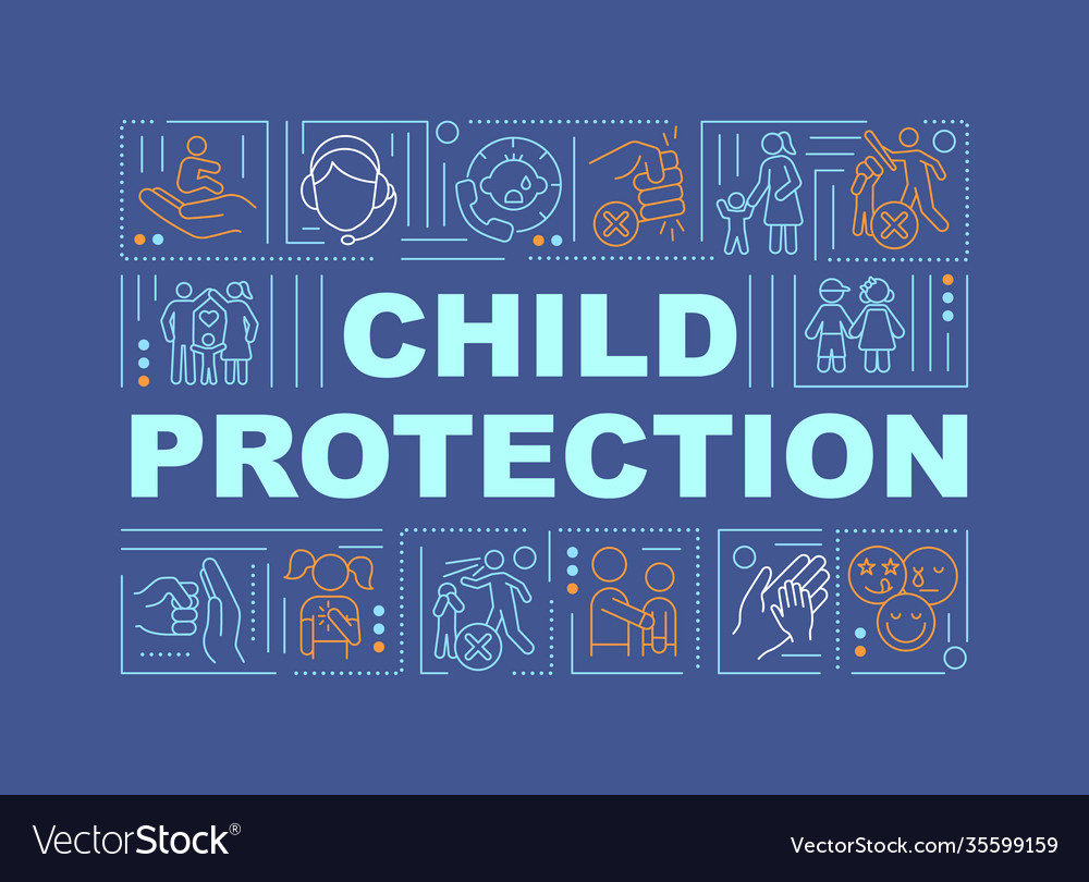 child-protection-from-abuse-word-concepts-banner-vector-image