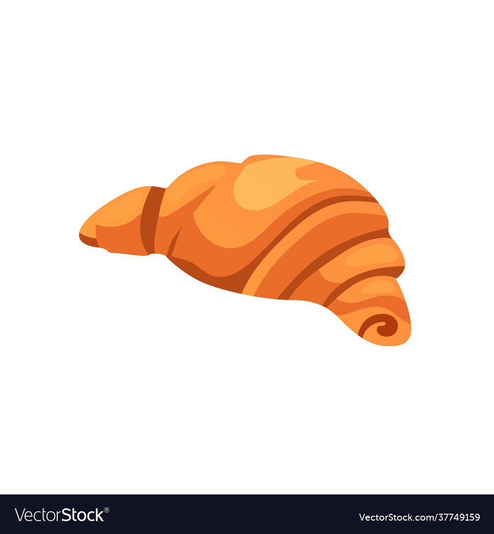 Croissant food flat composition Royalty Free Vector Image