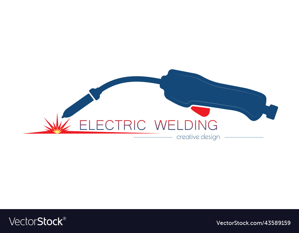 Electric welding logo template logos stickers Vector Image