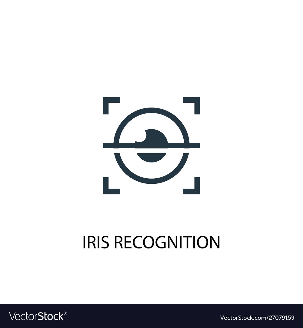 Iris recognition icon simple element