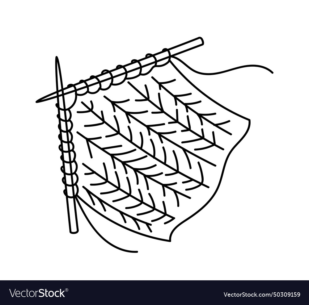 Knitting element linear Vector Image Knitting element linear
