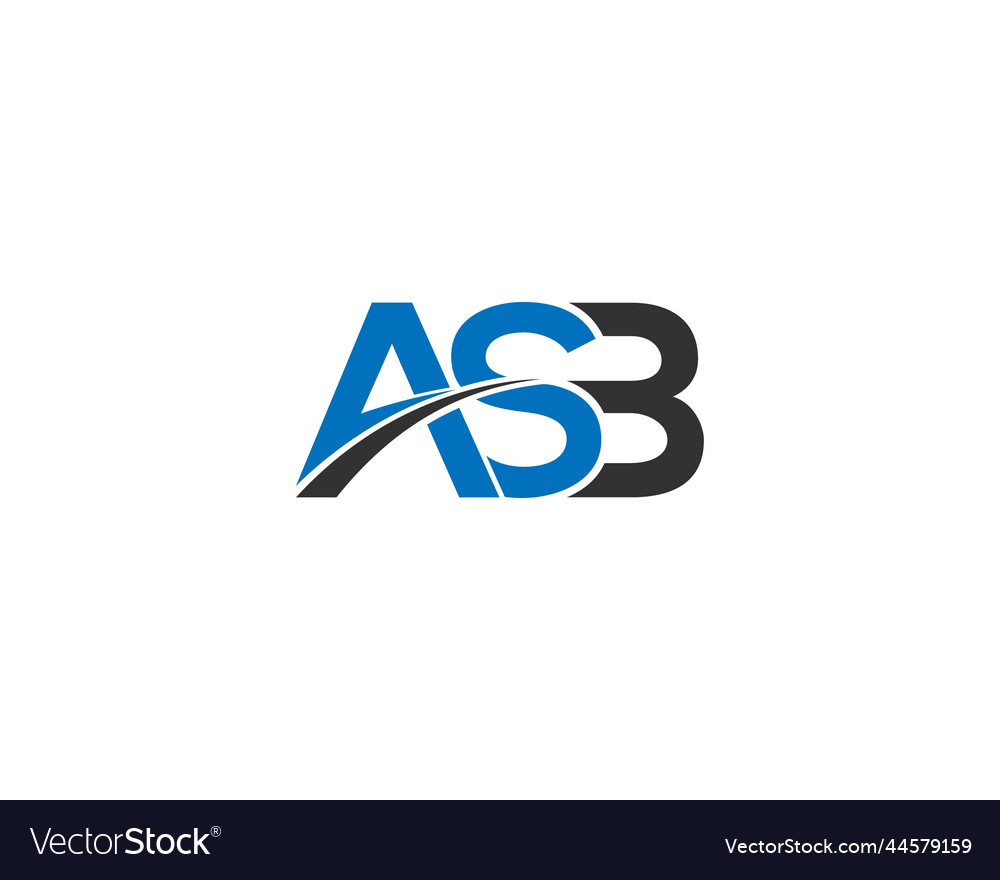 Letter asb creative logo design Royalty Free Vector Image