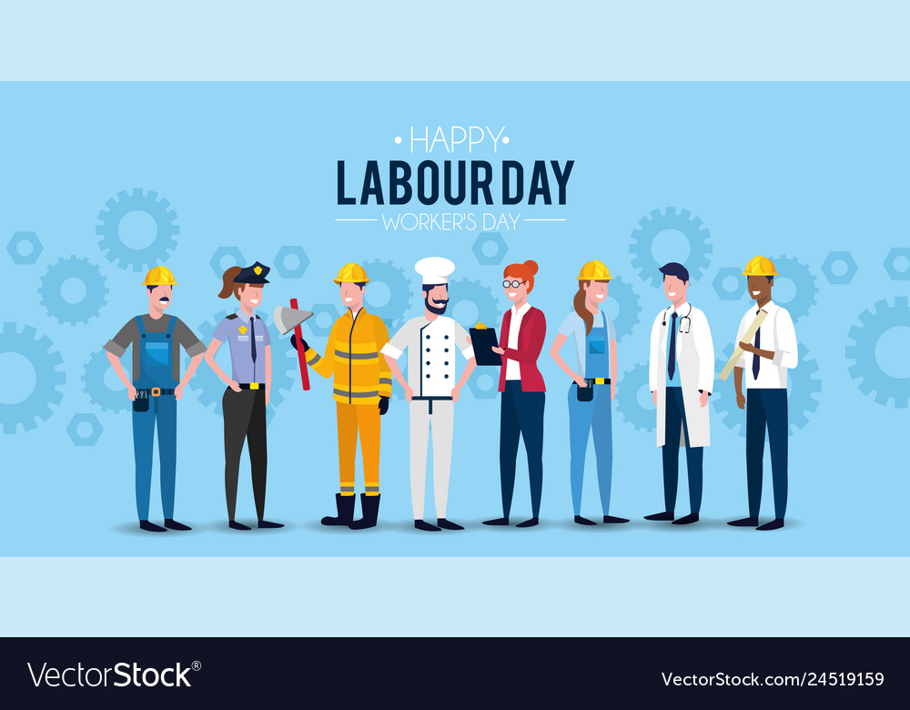 Professional worker people to labour day Vector Image