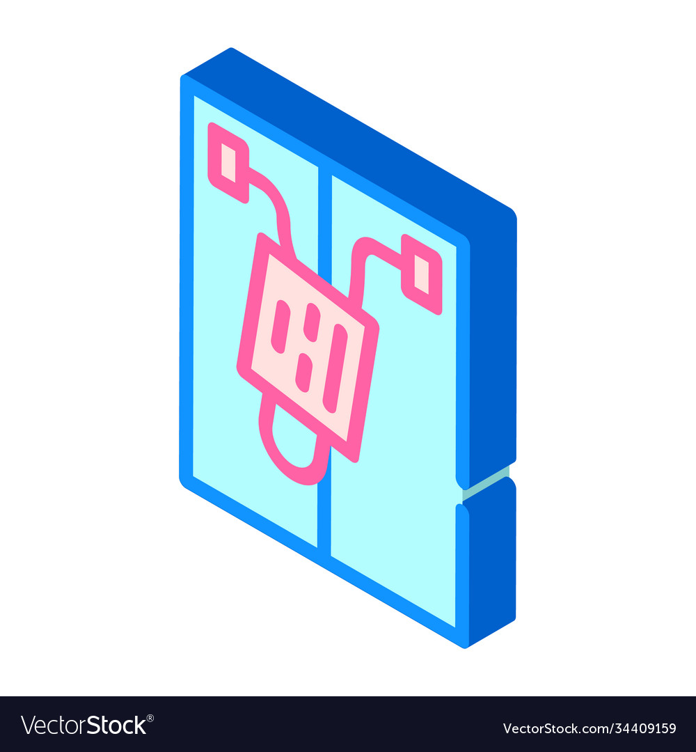 Seal on box with votes isometric icon