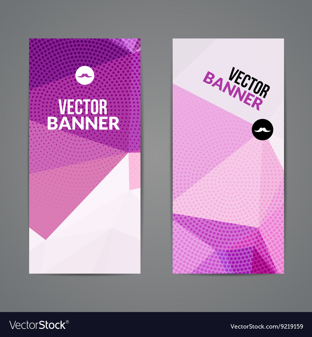 Set of polygonal triangular colorful background