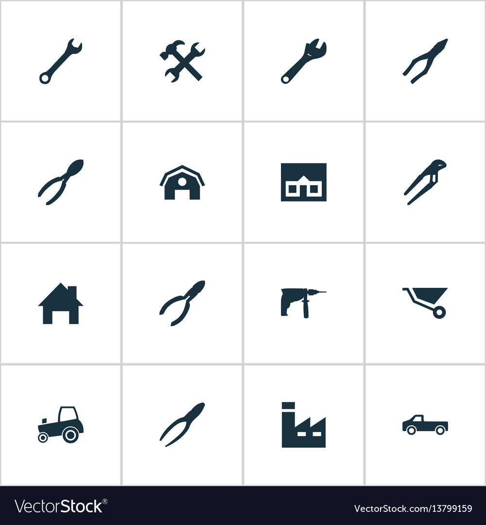 Set of simple axe icons