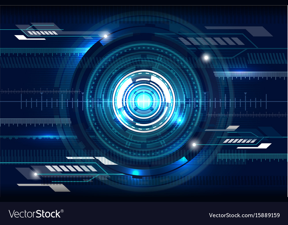 Tech Circle Background - Abstract Blue
