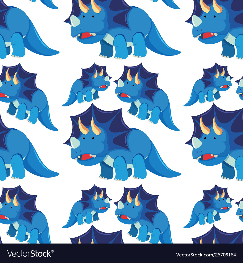 A seamless background triceratops