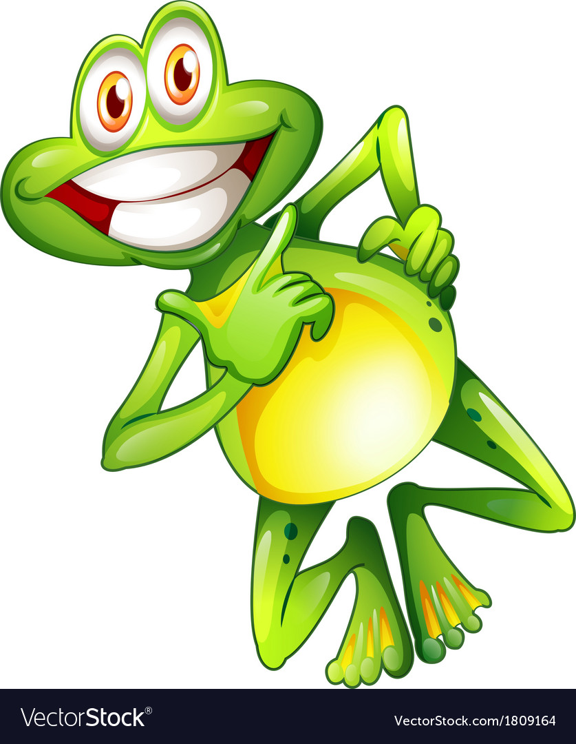 A very smiling frog Royalty Free Vector Image - VectorStock