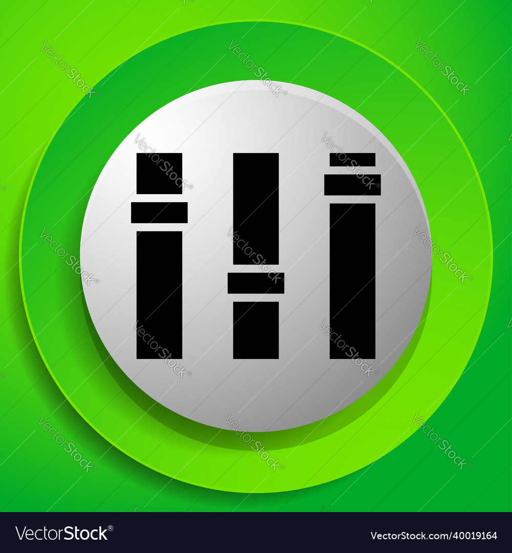 Adjuster slider tuner fader bars with levers knobs vector image Adjuster slider tuner fader bars with levers knobs