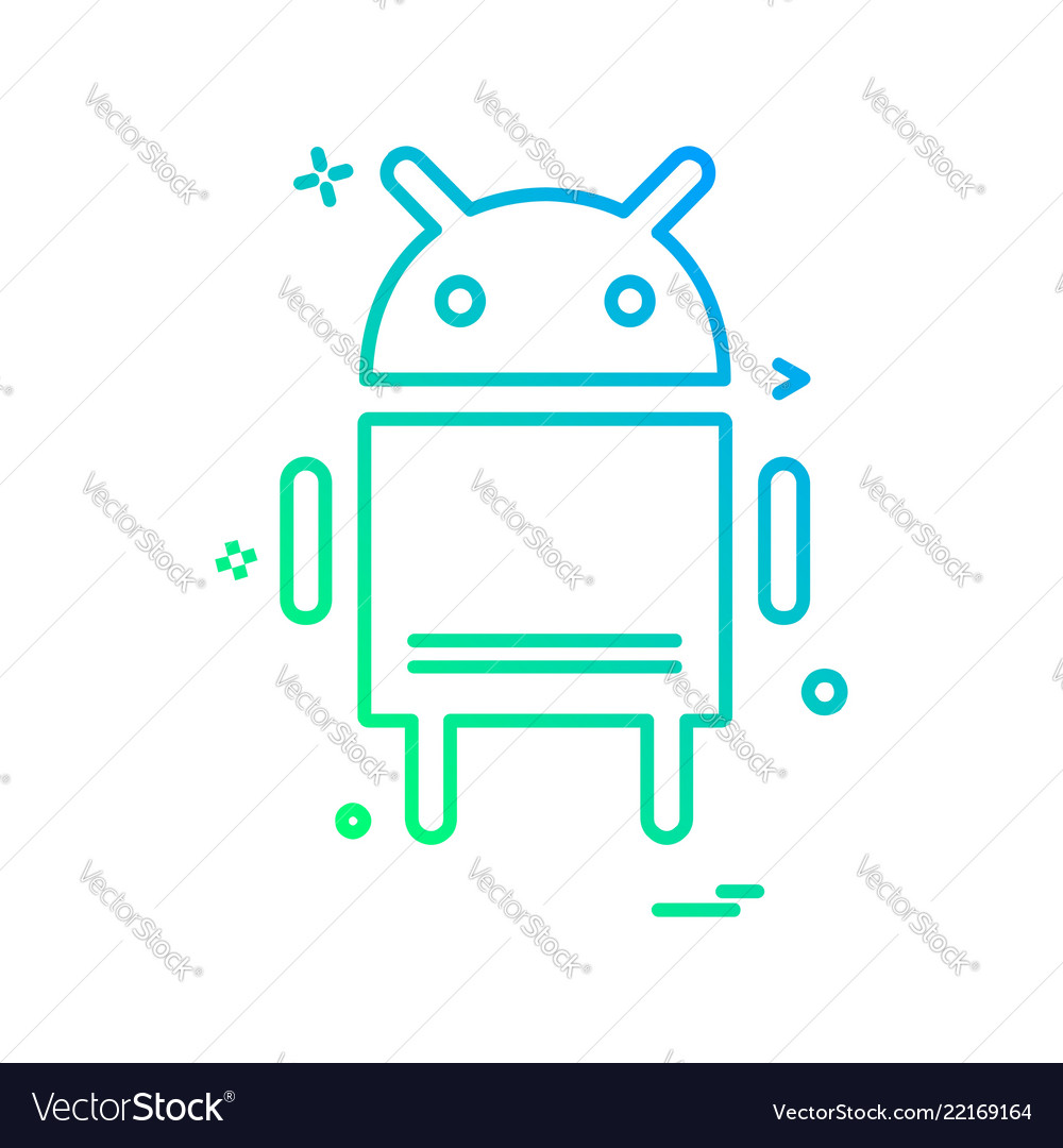 Android icon design vector image Android icon design