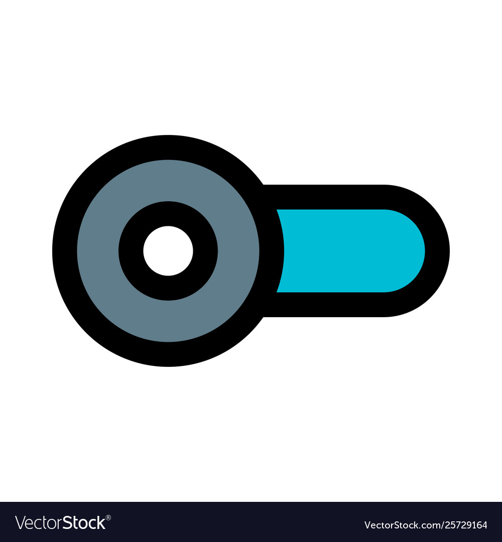 Disable toggle slider isolated in white background