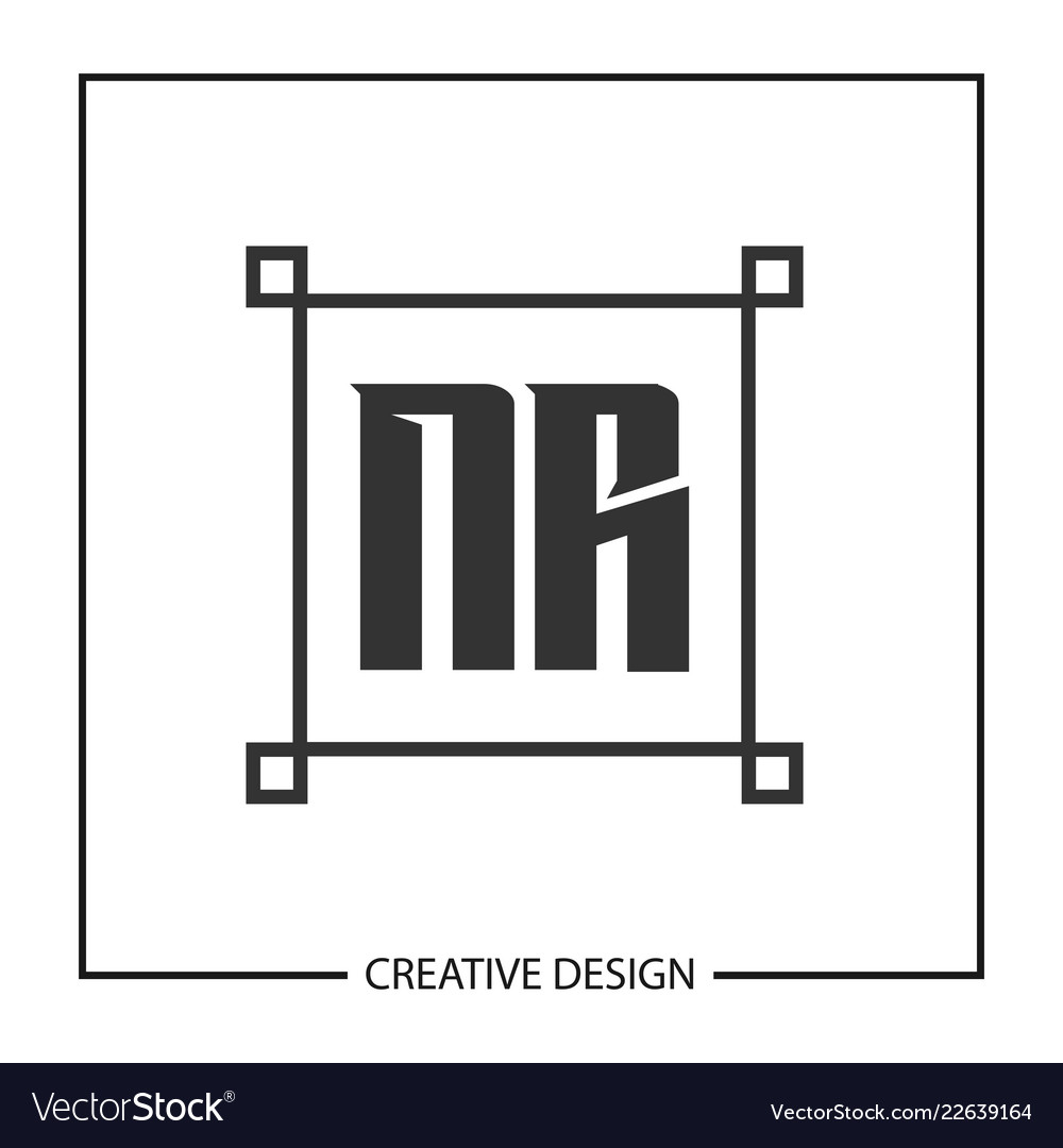 Initial letter nr logo template design vector image Initial letter nr logo template design