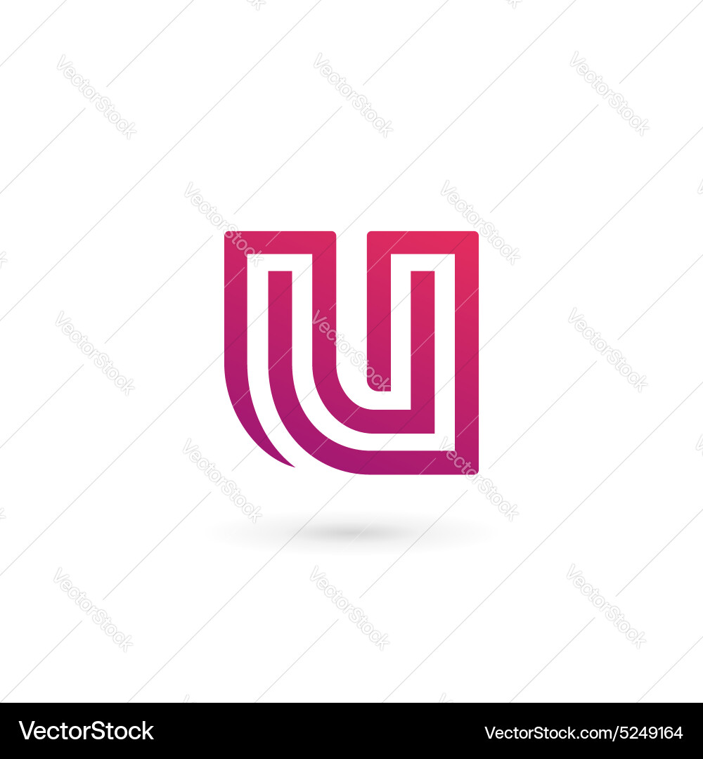Letter u logo icon design template elements Vector Image