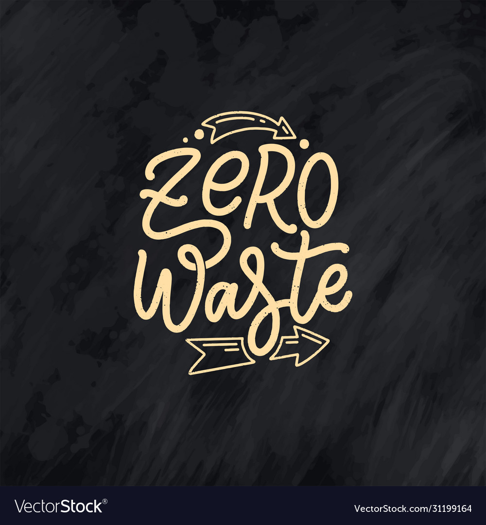 Lettering Slogan About Waste Recycling Royalty Free Vector