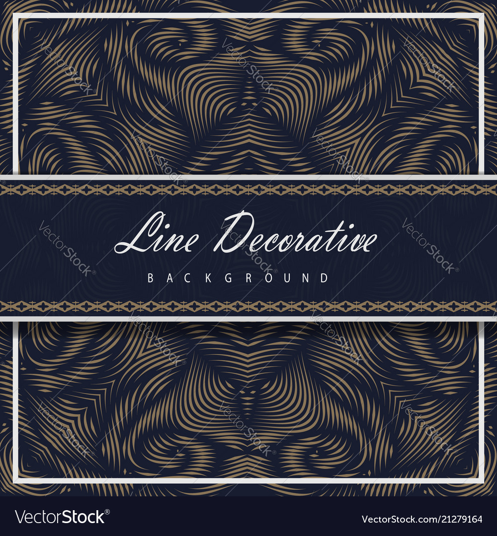Line decorative pattern background vector image Line decorative pattern background
