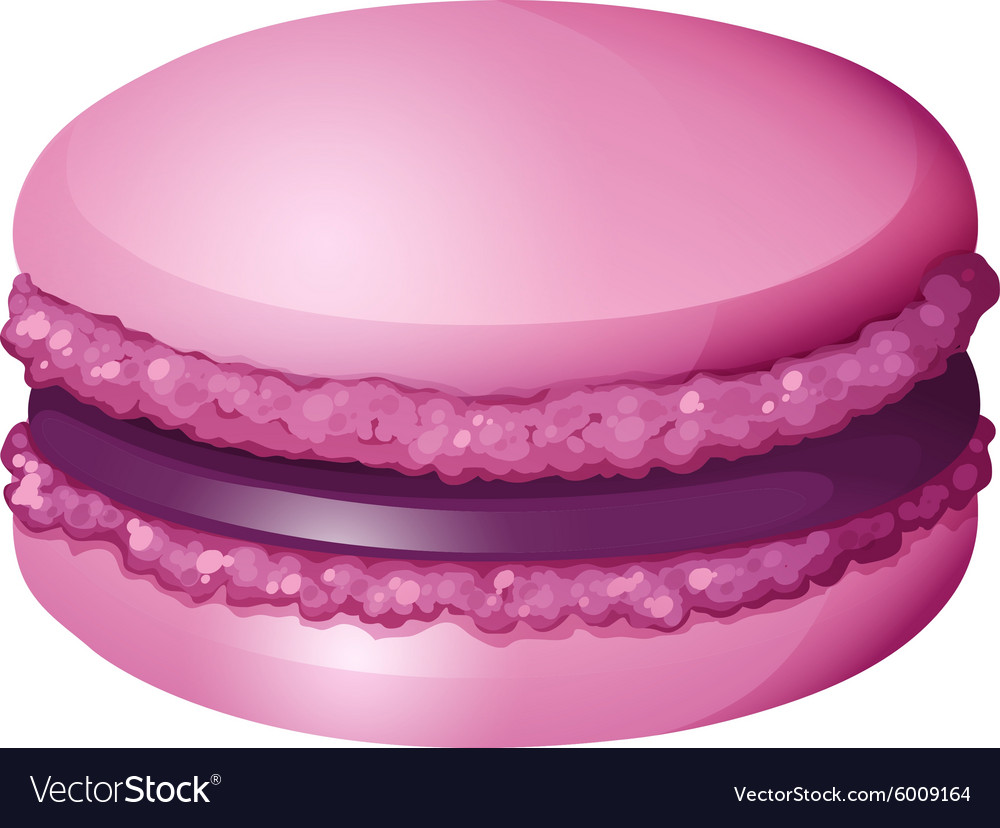 Purple color macaron alone Royalty Free Vector Image