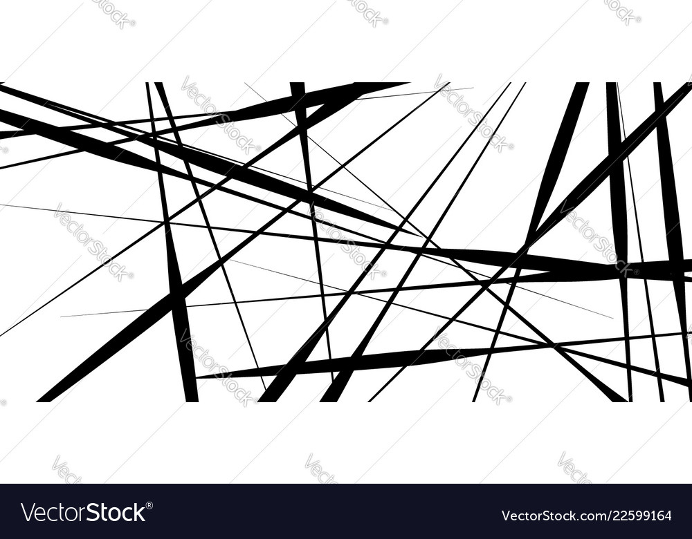 Random chaotic lines abstract geometric pattern vector image Random chaotic lines abstract geometric pattern