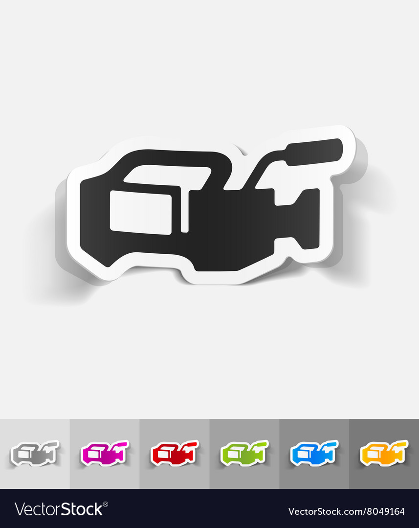 Realistic design element camcorder