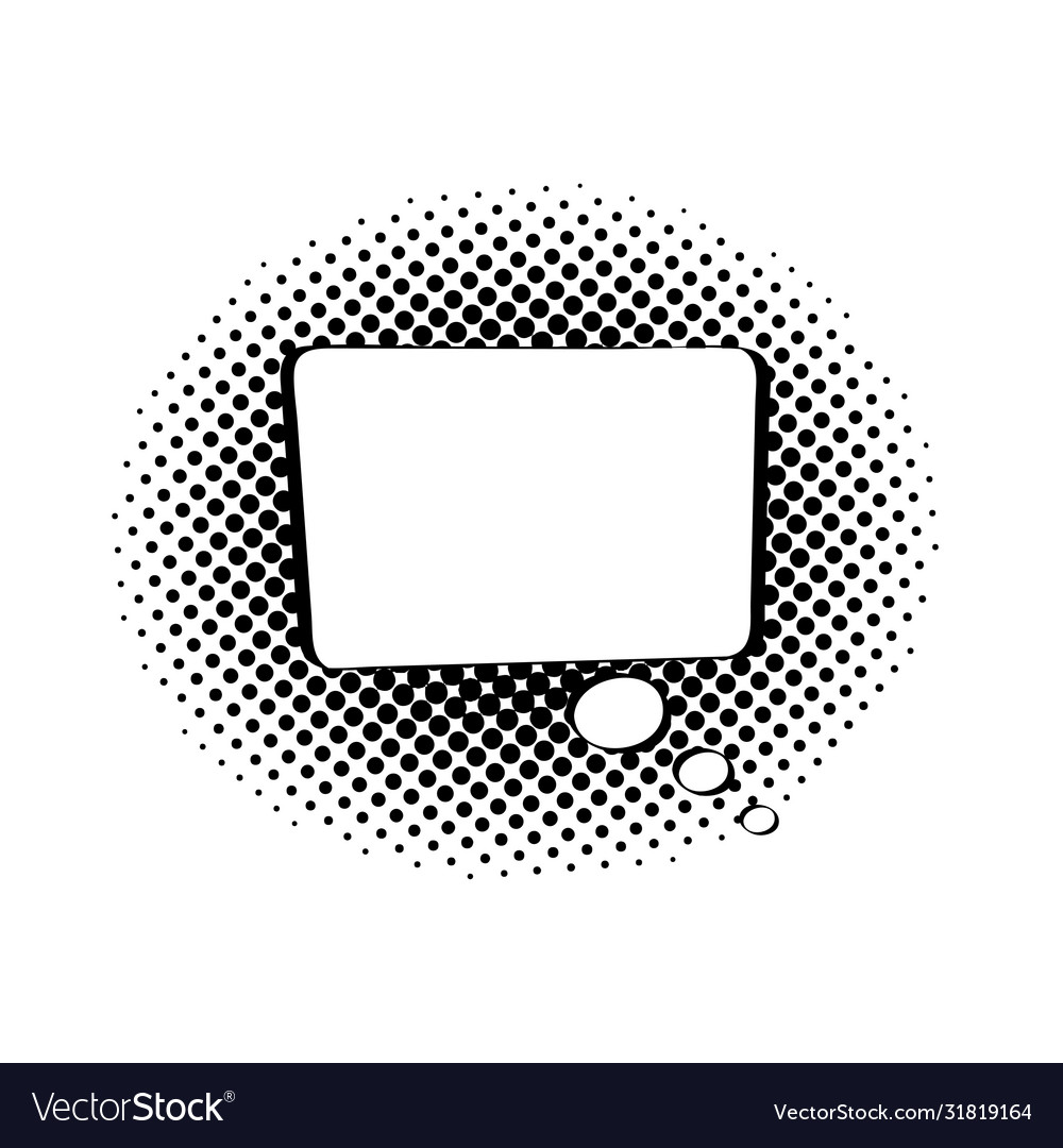 Rectangular empty speech balloon flat icon vector image Rectangular empty speech balloon flat icon