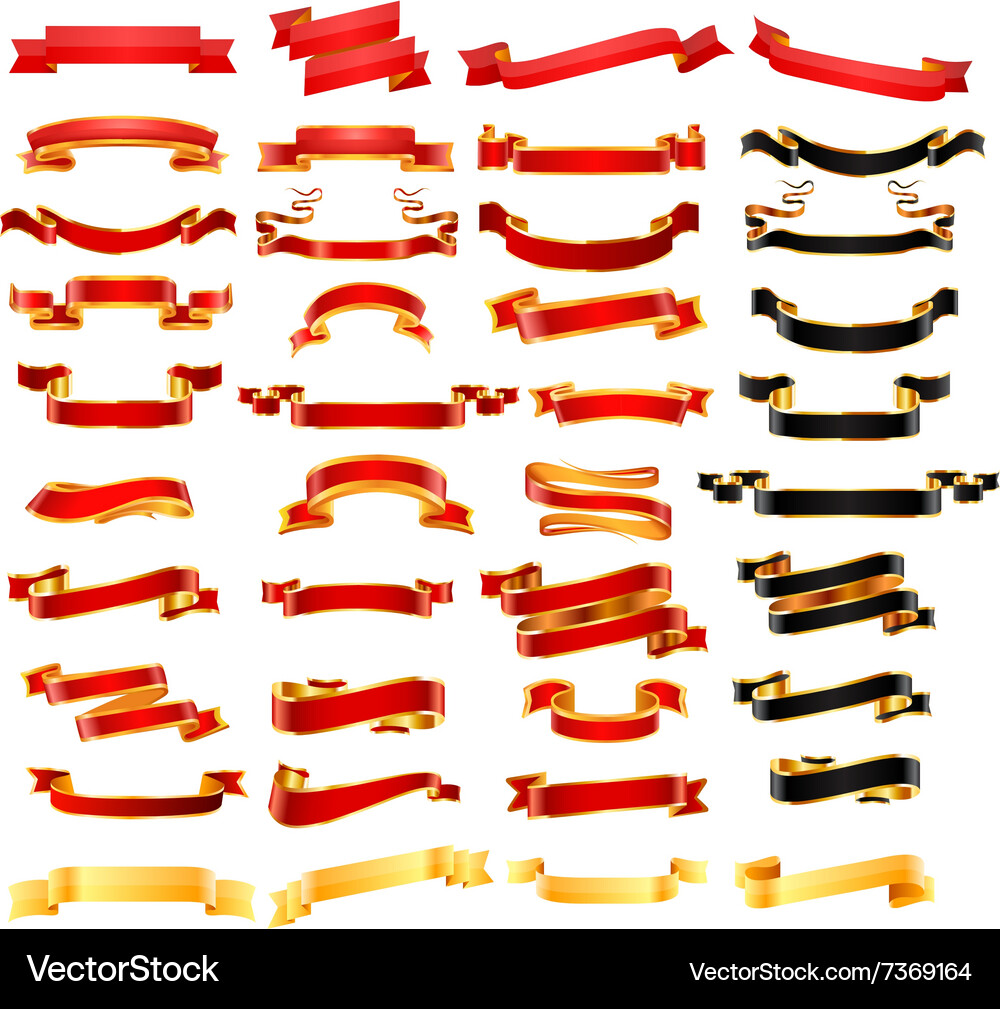 Ribbon set Royalty Free Vector Image - VectorStock